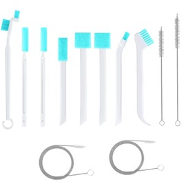 12in1 Ice Maker Cleaning Brush Set, Ice Machine Cleaning Tools - 2Pcs Drain Pipe Brush Nylon Bristles with 8Pcs Crevice Cleaning Brush+2Pcs Straw Cleaning Brush