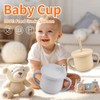 Silicone Toddler Sippy Cup with Lid & Straw – Spill-Proof,