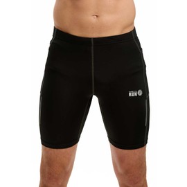 Time To Run Men's Quick Dry Pro Running/Workout/Gym Short With Three Pockets Large Ebony