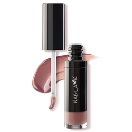 Nabila K Lip Gloss - Moisturizing Lip Color Derived from Natural Pigments for Shimmery Sheen - Cruelty-Free, No Sulfates, Parabens, Phthalates - 0.25 oz - Creamy - Sanskrit