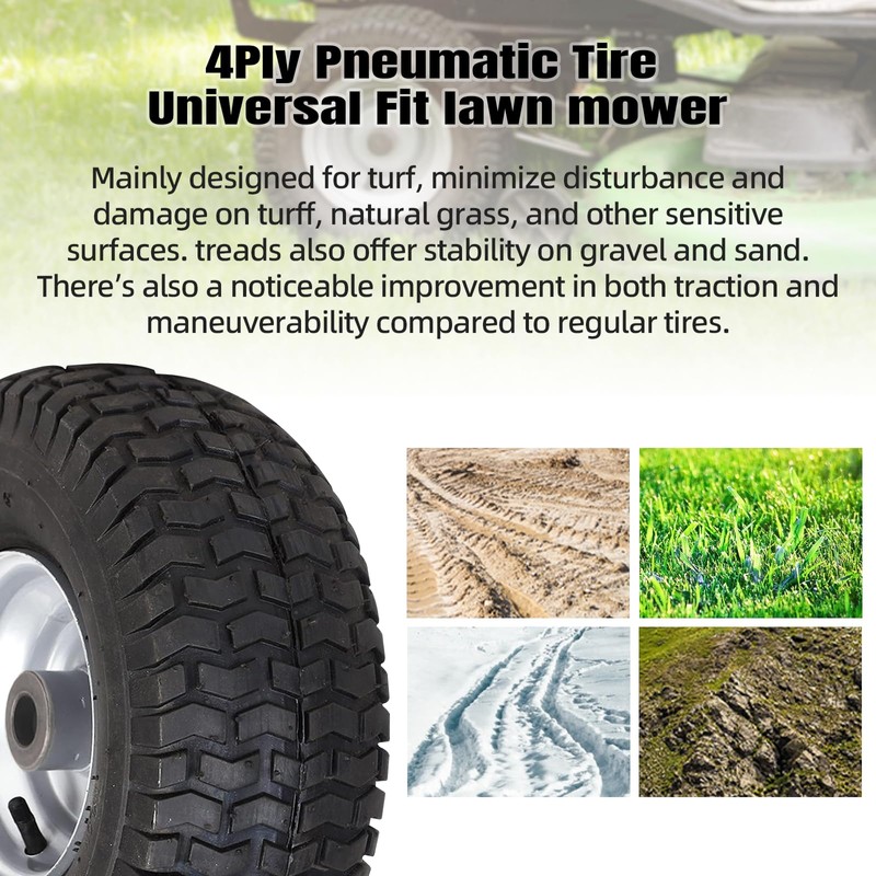 AR-PRO Replacement 15 x 6.00-6 Front Tire and Wheel Assemblies