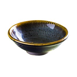Yamashita Kogei 45025700 Small Bowl, Sea Mine Glaze, φ4.9 x H1.8 inches (12.5 x 4.5 cm), Koishiwara Ware Flat