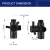 PDPBath Brass 3 Way Shower Arm Diverter Valve, Shower Mixer