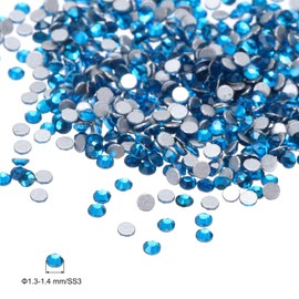 PATIKIL SS3 1440 Pieces Rhinestone Rhinestone Craft Rhinestones for Crafts Costume Makeup (Sky Blue)