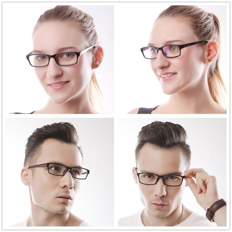 Gafas de lectura rectangulares de borde completo antirreflectante para hombres