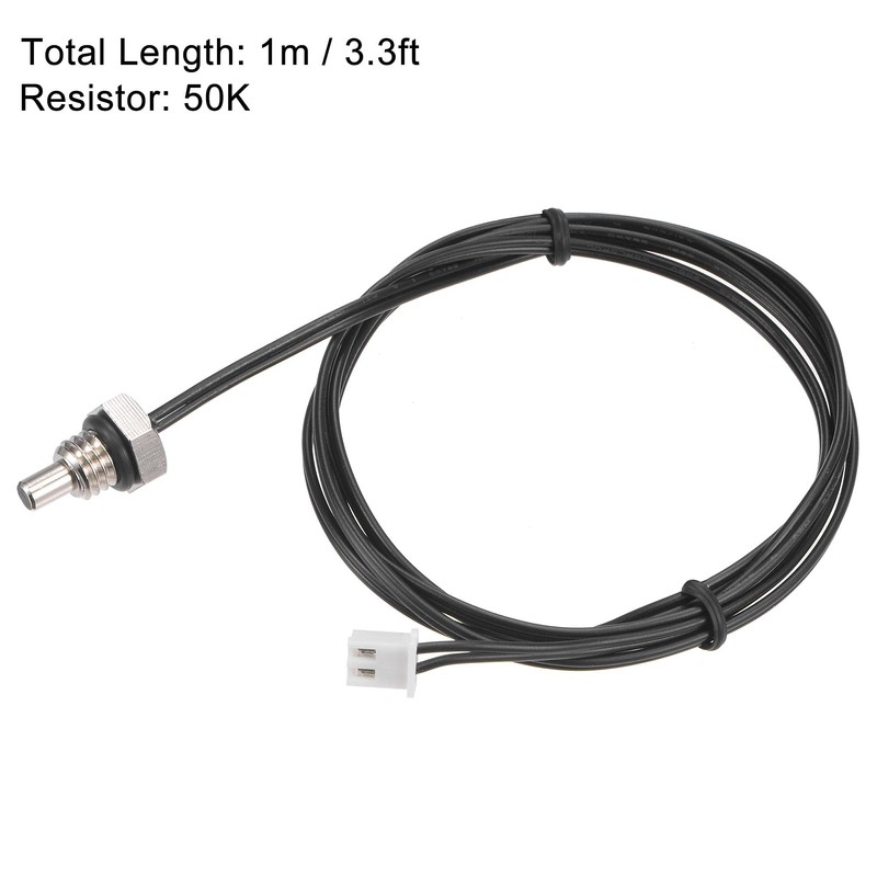 uxcell 50K Temperature Sensor Probe, M8 NTC Thermal Sensor Probe