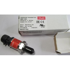 Danfoss NEW DANFOSS MBS 1250 PRESSURE TRANSMITTER 063G2360 0-250 BAR 3/8" 0.5-4.5 VR