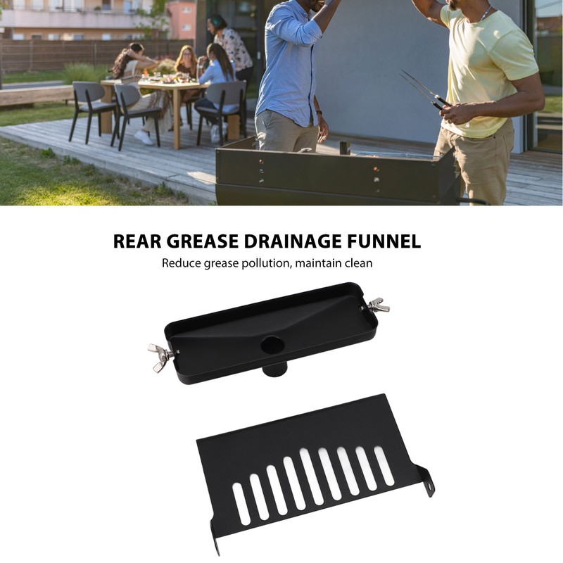 Rear Grease Drainage Funnel Stainless Steel Mesh Screen Blackstone Griddle