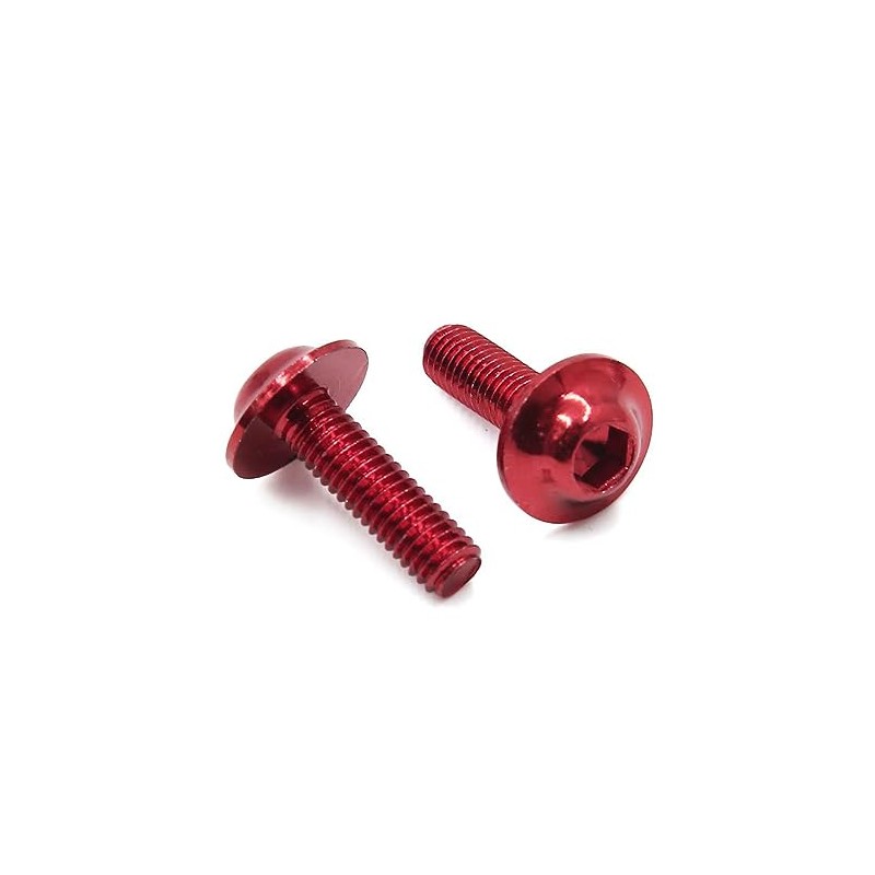 30pcs Universal Red M6 X 20mm Motorcycle Metal Fairing Hexagon