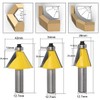 Bevel Cutter Set 1/2" Shank Bevel Woodworking Corner Round Cutter