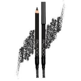 Palladio Lápiz de cejas, Crea Líneas Como Pelos, Rellena Cejas, Cepillo Adjunto Suaviza Trasos de Lápiz, Aspecto Natural, Realza Cejas, Larga Duración, Ultra Preciso, Black