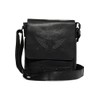 MUSTANG Unisex Shoulder Bag with Embossed Logo, black