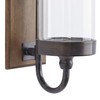 Deco 79 Wood Wall Sconce with Glass Holder, 5" x