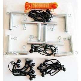 10' x 12' Outdoor Hanging Home Theater Portable Projection Movie Screen Kit 1" Fittings ~ Pipe NOT Included