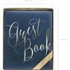 Wedding Guest Book Navy Blue and Gold 20 x 24.5cm