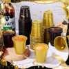 Dualshine 100 Pack 2oz Black and Gold Graduation Plastic Shot