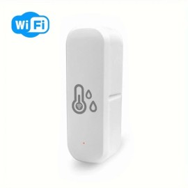 Tuya WiFi Temperature and Humidity Sensor APP Remote Monitor for Smart Home Var SmartLife WorkWith Alexa Google Assistantcolor: Black