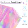 Ohuimrt 100 PCS Iridescent Cellophane Treat Bags, 4 x 9.5