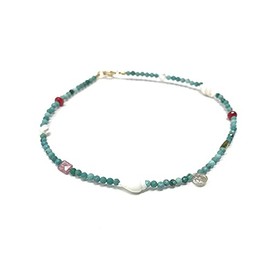 Seashell and Turquoise Bracelet, Anklet, or Necklace also in Sterling Silver and Rose Gold Fill