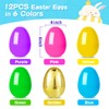 12 Pcs Large Fillable Easter Eggs, 6" Giant Empty Plastic