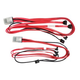 MITATTOK Mini SAS Cable, SFF-8087 * 2 to 3*SATA Straight to Front Angle High-Speed Data Transfer for SAS/RAID Controllers, Backplanes, and Servers, 68x3+SGPI0FT