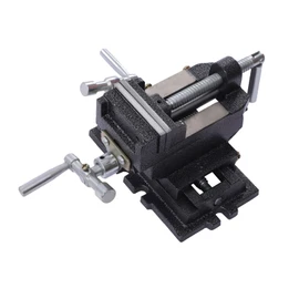 Drill Press Vise High-Grade Cast Steel Bench Clamp 2 Way 3in Drill Press X-Y Compound Vise Metal Press Cross Slide Mill for Water Pump, Pipe Most Milling and Drilling Machines
