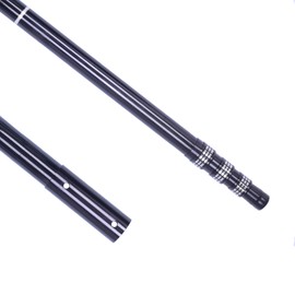 Carbon fiber pool pole, 4-section telescopic 12 foot, lightweight and easy to grip adjustable cleaning pole, used for pool cleaning, connected to fishing net, rake, brush, vacuum head cleaning (12FT)