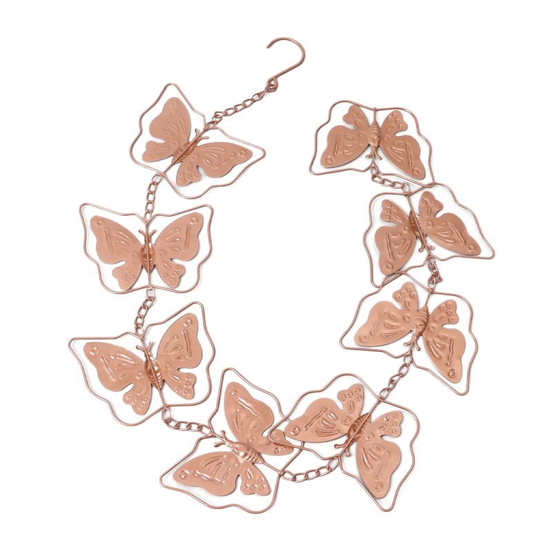 Butterfly Rain Chain Metal Outdoor Decorative Downspout Hanging Drainage Rain