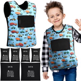 Janmercy Weighted Vest for Kids Boys Adjustable Breathable Girls Compression Vest for Processing Issue(Truck,Medium)