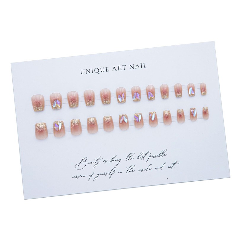 Lwenjing Nail Tips, 24 Pieces, 3D Nail Tips, Handmade Nail