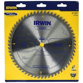 IRWIN Tools Classic Series Carbide Table/Miter Circular Saw Blade, 10-Inch, 60T (15370)