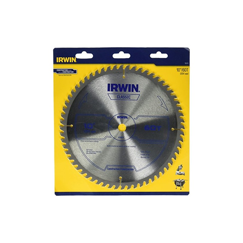 IRWIN Tools Classic Series Carbide Table/Miter Circular Saw Blade, 10-Inch,