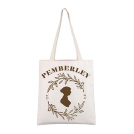 AKTAP Jane Austen Gifts Jane Austen Book Lover Tote Bag Ideal Literary Gifts for Readers Book Nerds Reusable Shoulder Bag (Jane Tote)