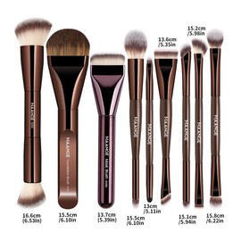 MAANGE 9pcs Professional Makeup Brush Set, Foundation Brush Loose Powder Brush Eyeshadow Brush Eyeliner Brush Eyelid Brush Blending Brush Blush Brush Detail Brush Lip Brush, Essential Beauty Tools, Makeup Accessories Gifts for Friends