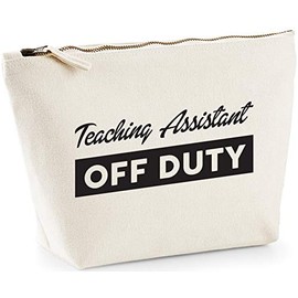Hippowarehouse Teaching assistant off duty printed make up cosmetic wash bag 18x19x9cm