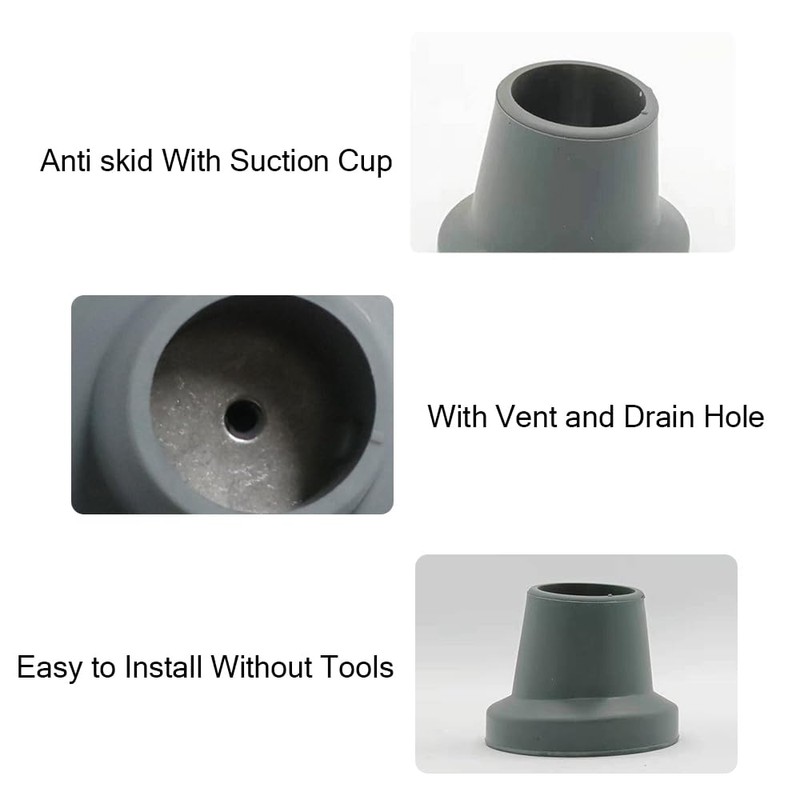 4 Pack Replacement Feet for Shower Chair Bath Seat, 1-1/8"