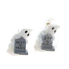Lunaura Novelty Candles - Spooky Ghost with Tombsone Candle, Set of 12