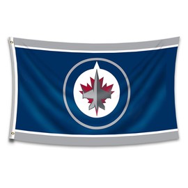 LCFHOME Winnipeg Flag Jets banner Wall Hanging Flags with Reinforced Grommets(3x5ft,Double Sided,Durable 150D Polyester) for Man Cave Home Office Room Decor