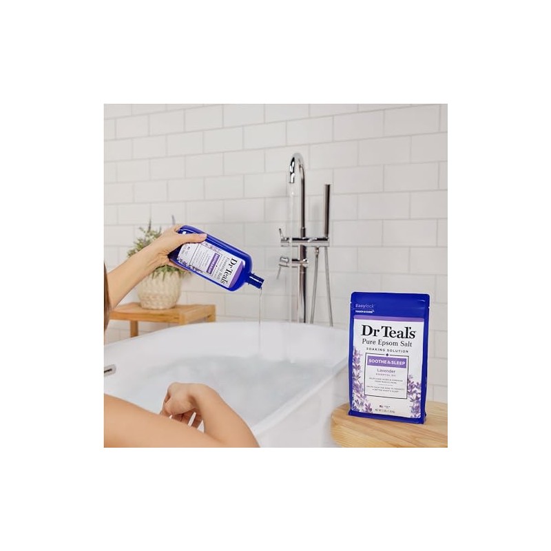 Dr Teal's Foaming Bath with Pure Epsom Salt, Soothe &