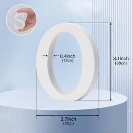 Wolwefa 3 Inch Wooden Letters, White Wood Letters,3 Inch White Wooden Alphabet Letters, Standing Letters Wood Unfinished Letter for Wall Decor Birthday Party Crafts Projects - O