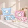 SEFORICO Initial Makeup Bag- Cosmetic Bag Cute Teen Girl Gifts