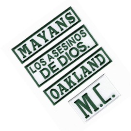 Outlaw Biker Club MC Embroidered Biker Patch (4pc-Iron On)