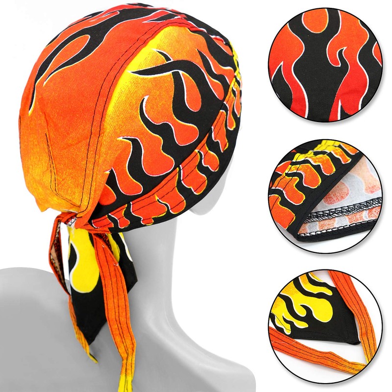 Lobimelan 3 Pcs Doo Rags for Men Skull Cap Breathable