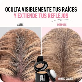 BOLDIFY Polvos Retoca Raíces – Cubre Canas Mujer y Hombre 48 Horas – Polvos Volumen Pelo Mujer – Polvo Capilar Oculta Instantáneamente la Pérdida de C