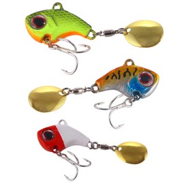 DAJUXIN 3 Pcs Lure Fishing Hook Fishing Lure Artificial Bait 3D Eyes Soft Fishing Lure Single Hook Baits for Perch Trout Pike Chub Zander