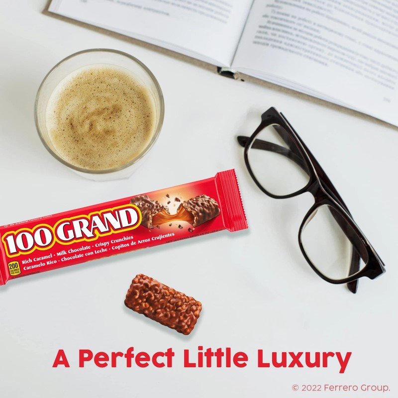100 Grand Full Size Chocolate Bars Pack of 18 Individually