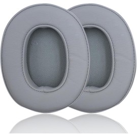 Akkiv replacement ear pad compatible with Skullcandy Hesh3 Hesh ANC Crusher360 Crusher Wireless Hesh Evo Venue ANC Crusher Evo Crusher ANC headset Protein leather and memory foam making (gray)