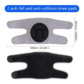 Knee Pads for Work, Protective Garden Kneeling Pads Anti-Slip Collision Avoidance Knee Sleeve for Women and Men, Multifunction Knee Caps for Gardening, Sport, Skating (Grey)