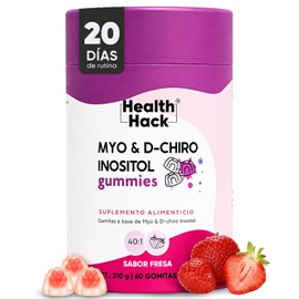 Myo Inositol y D-Chiro Inositol 40:1 60 Gomitas Sin Azúcar Health Hack