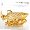 GRIRIW Decorative Goldfish Statue Ceramic Goldfish Ornament for Home Car